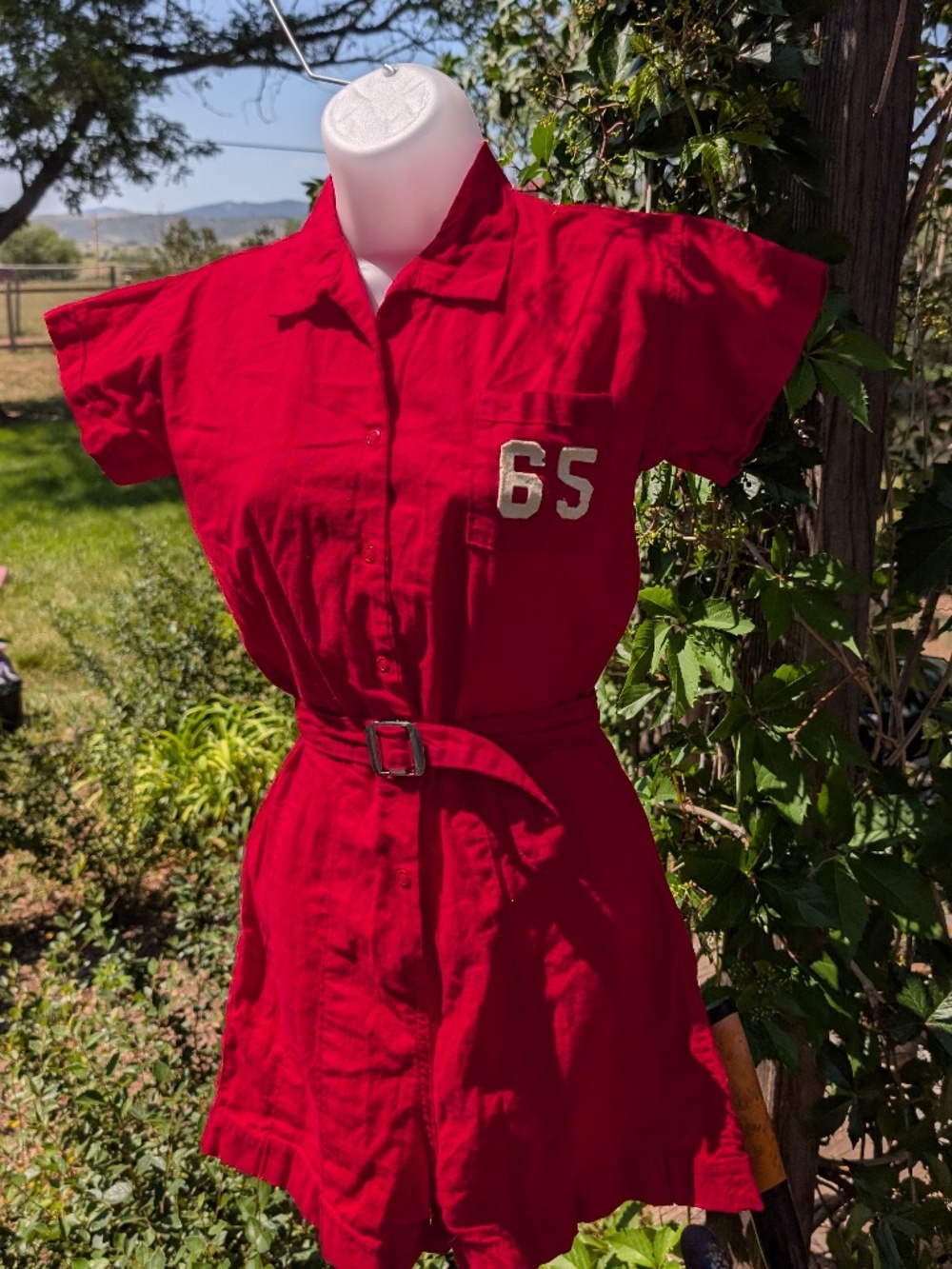 Ready, Set, GO! 1950’s Red Sports Jumper